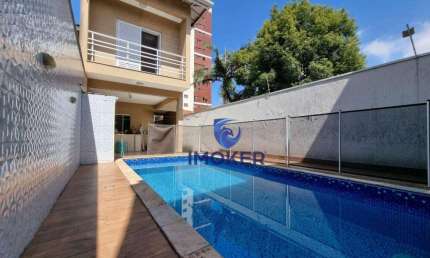 Sobrado próximo Centro, Suzano/SP; 3 quartos (1 suíte); 3 vagas; piscina