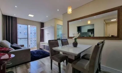 Apartamento totalmente mobiliado, Praça das Árvores, Ferraz de Vasconcelos/SP; 2 quartos; 1 vaga