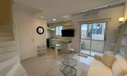 Duplex para locação | 1 quarto | 1 lavabo | varanda | 1 vaga  e varanda - Itaim Bibi - São Paulo - SP