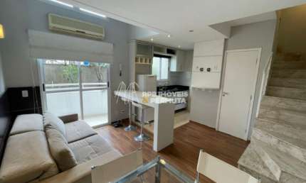 Duplex para aluguel | 1 suíte | varanda | lavabo | 1 vaga coberta c/ manbista em Itaim Bibi - São Paulo - SP