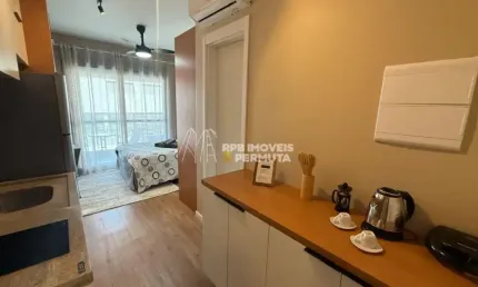 Studio residencial mobiliado | 27m² | andar alto | lazer completo | ao lado do metrô