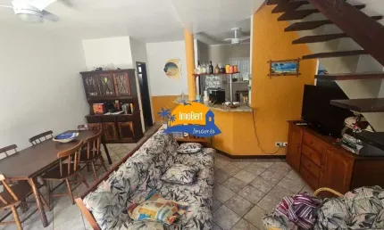 Excelente casa de condomínio à venda em Bertioga-SP, com 100 m² no bairro Maitinga: 250 metros da praia. 2 suítes, 2 salas, 3 banheiros, 2 vagas
