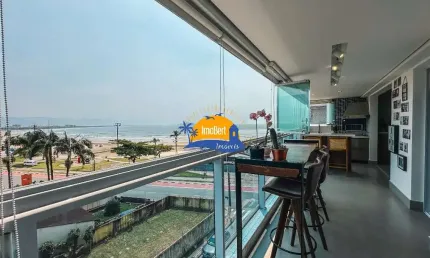 Apartamento à venda no centro de bertioga-sp: frente ao mar-  3 quartos, 1 suíte, 2 salas, 2 banheiros, 2 vagas, 108m². aproveite!