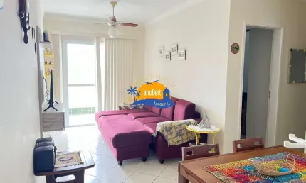 Apartamento à venda na quadra da praia no centro de bertioga-sp: 2 quartos, 1 suíte, 1 sala, 2 banheiros, 2 vagas de garagem - centro, 73m²