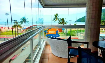 Apartamento à venda em bertioga-sp: frente ao mar - 3 quartos, sendo 1 suíte -2 vagas cobertas - 95,58 m² de área util
