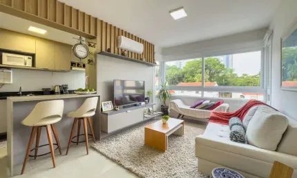 Apartamento 03 suítes bairro cristal, 88,97m² de área privativa, semimobiliada e 02 vagas de garagens cobertas.
