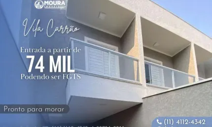 Sobrado para Venda em São Paulo, Vila Carrão, 3 dormitórios, 1 suíte, 3 banheiros, 2 vagas