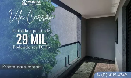 Casa Sobreposta para Venda em São Paulo, Vila Carrão, 2 dormitórios, 1 banheiro, 1 vaga