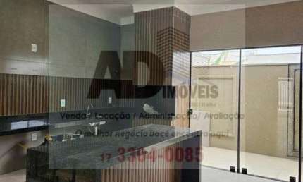 Casa para Venda em Mirassol, Residencial Mais Parque Mirassol, 3 dormitórios, 1 suíte, 2 banheiros, 2 vagas
