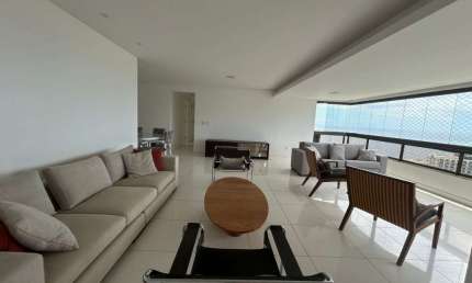 APARTAMENTO ALTO PADRÃO 4 SUÍTES VISTA MAR VARANDA 4 GARAGENS PISCINA ACADEMIA EM ONDINA!