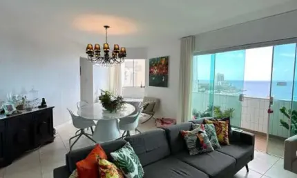 APARTAMENTO VISTA MAR 3 QUARTOS SUÍTE VARANDAS DEPENDÊNCIA GARAGEM NO RIO VERMELHO!