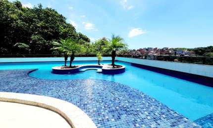 APARTAMENTO QUARTO E SALA NASCENTE VARANDA PISCINA 2 GARAGENS À VENDA EM ONDINA!