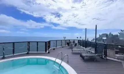 Apartamento quarto e sala varanda elevador piscina academia garagem à venda em ondina!!!