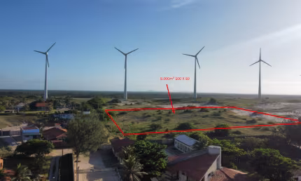 Terreno à venda na Av. Assis Moreira, 100, Praia das Fontes, Beberibe