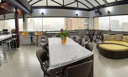 COBERTURA TATUAPÉ -  VISTA DESLUMBRANTE - AMPLA ÁREA GOURMET