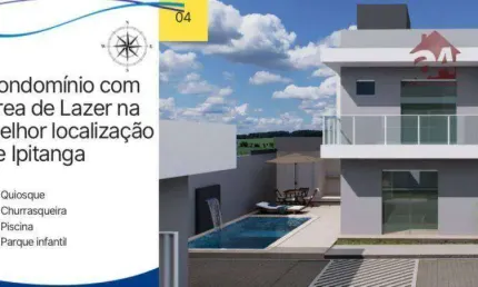 Casas duplex com 3 dormitórios à venda a partir de R$ 599.000 - Ipitanga - Lauro de Freitas/BA