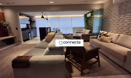 Apartamento com 154 m² mobiliado com 3 dormitórios, 3 suítes, 3 vagas de garagem à venda por r$ 2.100.000 - jardim flor da montanha - guarulhos/sp