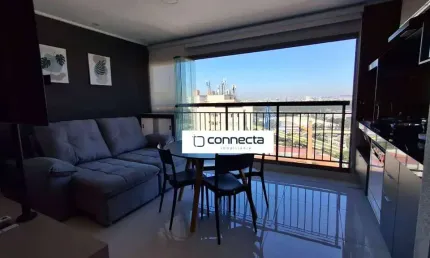 Studio mobiliado, andar alto vista livre no condomínio giardino gran maia- guarulhos/sp
