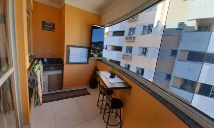 Apartamento para Venda Apartamento com 2 dormitórios ( suíte), Sacada/churrasqueira e garagem no bairro Ipiranga. SÃO JOSÉ