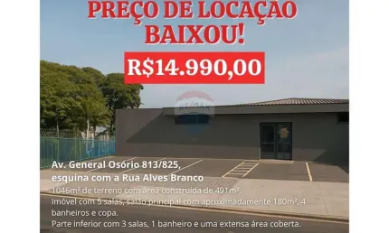 Imóvel para locação avenida general osório 813/825  - 1046 m2 área construída 491 m2