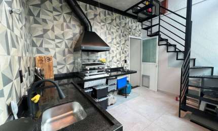 Cobertura com 114 m², 2 dormitórios, 1 suíte, área gourmet na Vila Alzira - Santo André/SP