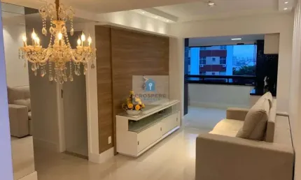 Apartamento semi-mobiliado no Canela, nascente, 2 quartos sendo 1 suíte, varanda gourmet e 2 vagas de garagem