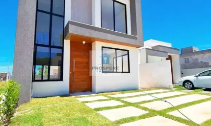 Casa com 3 suítes, 3 vagas, homeoffice, nova, condomínio fechado no melhor Abrantes