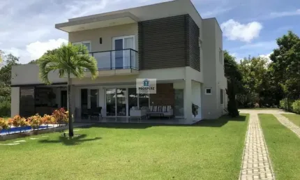 Casa de condomínio com 4 quartos, 400m², para locação em Camaçari, Busca Vida (Abrantes)