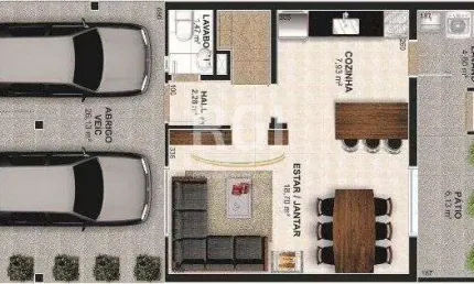 Casa Condominio para Venda - 133.92m², 4 dormitórios, sendo 2 suites, 2 vagas -