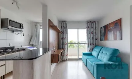 Apartamento 2 dormitórios e uma vaga no bairro morro santana com sacada.