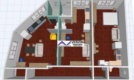 Kitnet  25 m² para alugar,  por R$ 1.100/mês - Parque Continental II - Guarulhos/SP
