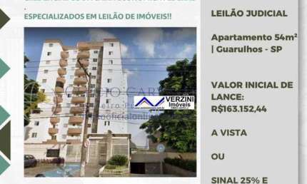 Leilão Judicial! Apartamento com 2 dormitórios à venda, 54 m² por R$ 163.152 - Macedo - Guarulhos/SP