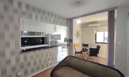 Lindo Apartamento com 1 Dormitório/Elevador/Garagem à Venda, 60 m² por R$ 390.000 - Marapé - Santos!