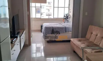SALA-LIVING DIVIDIDA EM 1 DORMITÓRIO, MOBILIADA , PRAIA BOQUEIRÃO À VENDA ! ! !