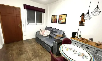 Apartamento com 1 dormitório à venda, 47 m² por R$ 470.000,00 - Gonzaga - Santos/SP