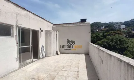 Apartamento duplex com 2 dormitórios à venda, 100 m² por r$ 475.000,00 - josé menino - santos/sp