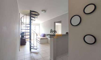 Apartamento Duplex com 2 dormitórios para alugar, 100 m² por R$ 3.730,00/mês - José Menino - Santos/SP