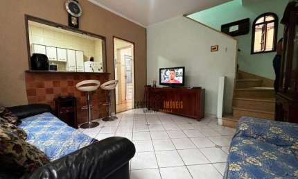 Apartamento Duplex com 2 dormitórios à venda, 68 m² por R$ 415.000,00 - Boqueirão - Santos/SP