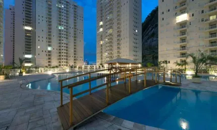 Residencial Acqua-Play, Andar Alto, Apartamento com 2 Dormitórios à venda, 64 m² por R$ 565.000 - Marapé - Santos
