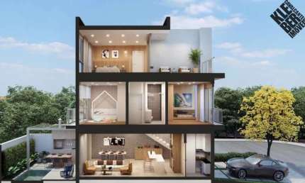Venha morar na tranquilidade de um Condominio fechado na Granja Viana, casa triplex com 168m² e infra estrutura de clube! Poupança facilitada