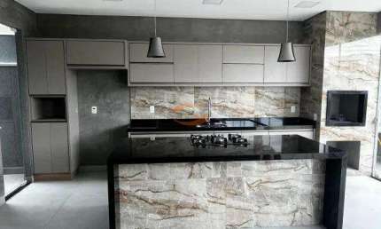 Lindissima casa condominio em mirassol com 3 suites , area gourmet com piscina