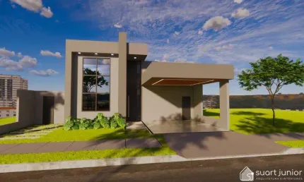Casa para Venda em Araçatuba, Conjunto Habitacional Etheocle Turrini, 3 dormitórios, 3 suítes, 4 banheiros, 2 vagas