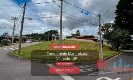 Terreno à venda condomínio estância marambaia em vinhedo