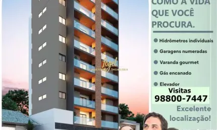 Santa catarina - apto 2/4 (1 suíte) - 80m² - sacada - excel localização - 1 vaga