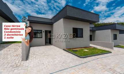 Casa térrea à venda em condomínio, 3 dormitórios (1 suíte), 71m² - $528.000 - Flores da Usina – Atibaia/SP