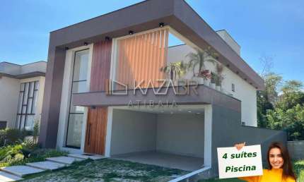 Casa à venda, condomínio fechado, 4 suítes, piscina, 304m² - $2.700.000 – Reserva São Nicolau – Atibaia/SP
