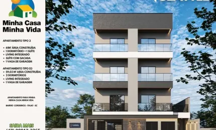 Apartamento para venda Minha Casa Minha Vida  com 2 quartos Bairro  Cordeiros - Itajaí - SC