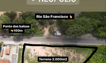 Terreno comercial à venda na Rodovia Neopolis Passagem, S/N, Centro, Neópolis