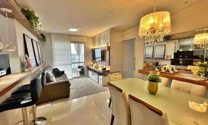 Apartamento 100% mobiliado em excelente localização no bairro Campinas.