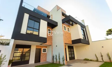 Casa em condomínio fechado com 3 quartos à venda na rua joão batista casagrande, 140, santa felicidade, curitiba, 139 m2 por r$ 1.050.000